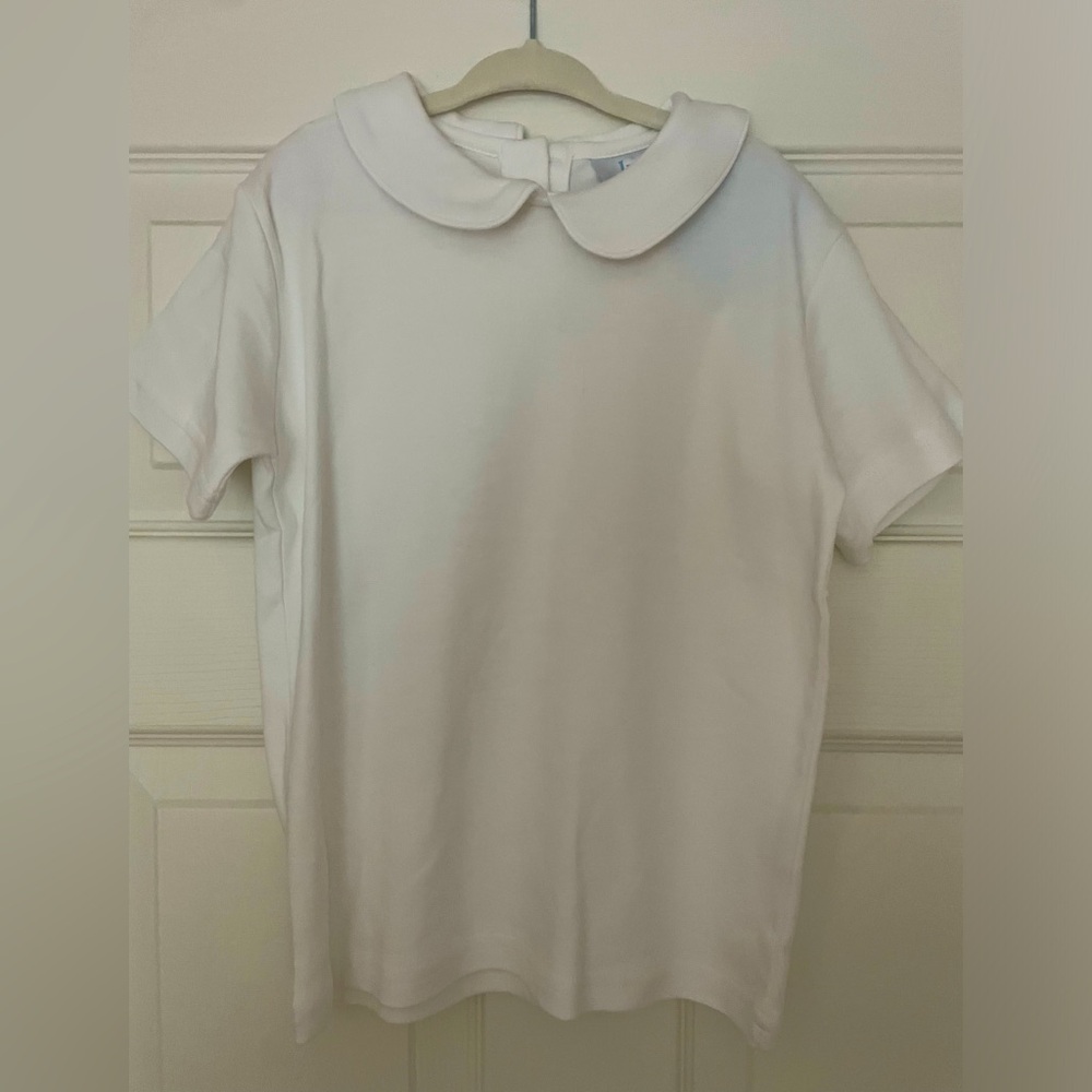 Little English Peter Pan Short Sleeve Shirt in White